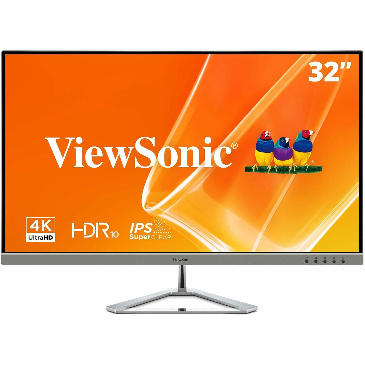 ViewSonic Entertainment VX3276-4K-mhd 32" Class 4K UHD LED Monitor - 16:9 - Silver - 2000