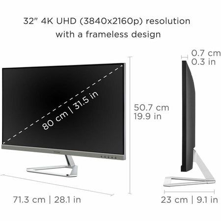 ViewSonic Entertainment VX3276-4K-mhd 32" Class 4K UHD LED Monitor - 16:9 - Silver - Alternate-Image10