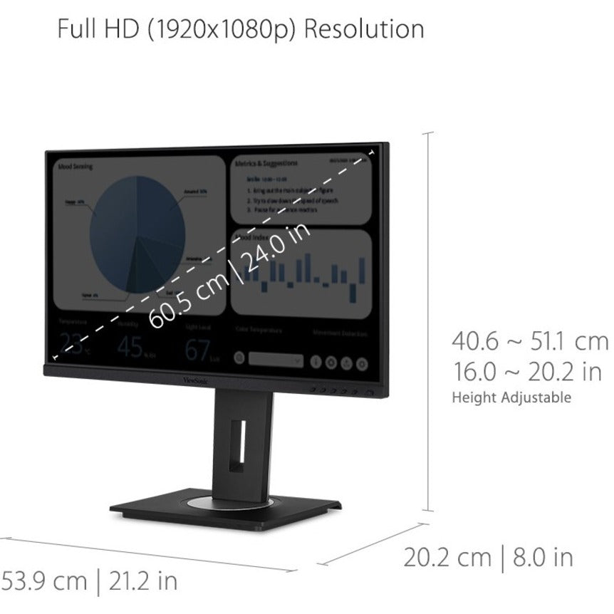 ViewSonic Graphic VG2448a 24" Class Full HD LED Monitor - 16:9 - Black - Alternate-Image13