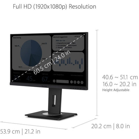 ViewSonic Graphic VG2448a 24" Class Full HD LED Monitor - 16:9 - Black - Alternate-Image13