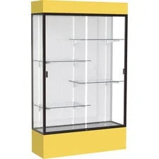 Waddell 4’ (48’’W) Floor Case - 48’’ Width x 16’’ Depth 80’’ Height - 4 Shelf(ves) - Sliding Door(s) - Adjustable Shelf