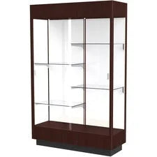 Waddell 4’ Lighted Floor Case - 48’’ Width x 18’’ Depth 76’’ Height - Sliding Door(s) - Lockable Leveler Durable
