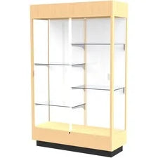 Waddell 4’ Lighted Floor Case - 48’’ Width x 18’’ Depth 76’’ Height - Sliding Door(s) - Lockable Leveler Durable