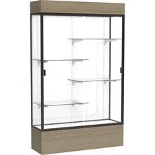 Waddell Reliant Display Cabinet - 48’’ Width x 16’’ Depth 80’’ Height - 4 Shelf(ves) - Sliding Door(s) - Durable