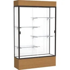 Waddell Reliant Display Cabinet - 48’’ Width x 16’’ Depth 80’’ Height - 4 Shelf(ves) - Sliding Door(s) - Durable