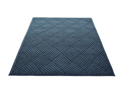 Water Guard Diamond Fabric Border Indoor Floor Mat - Blue / 2’x3’ - Mats