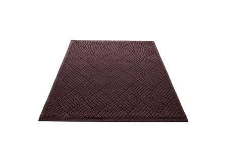 Water Guard Diamond Fabric Border Indoor Floor Mat - Burgundy / 2’x3’ - Mats