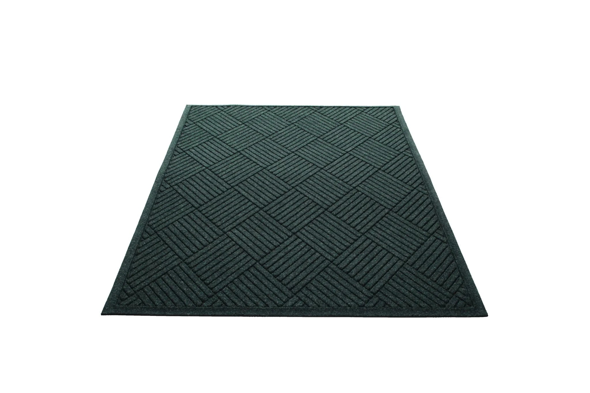 Water Guard Diamond Fabric Border Indoor Floor Mat - Green / 2’x3’ - Mats
