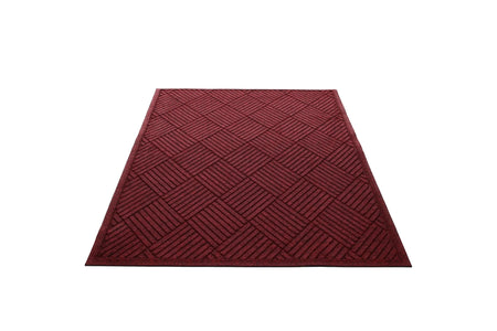Water Guard Diamond Fabric Border Indoor Floor Mat - Red / 2’x3’ - Mats