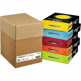Wausau Paper Astrobrights 24 lb Colored - Basis Weight - Printable Acid-free Lignin-free - Assorted - 500 Sheets - Copy