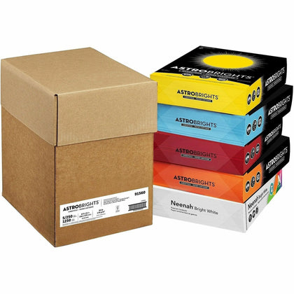 Wausau Paper AstroBrights 65 lb Cardstock - Assorted Colors - 5 Ream Case - Specialty