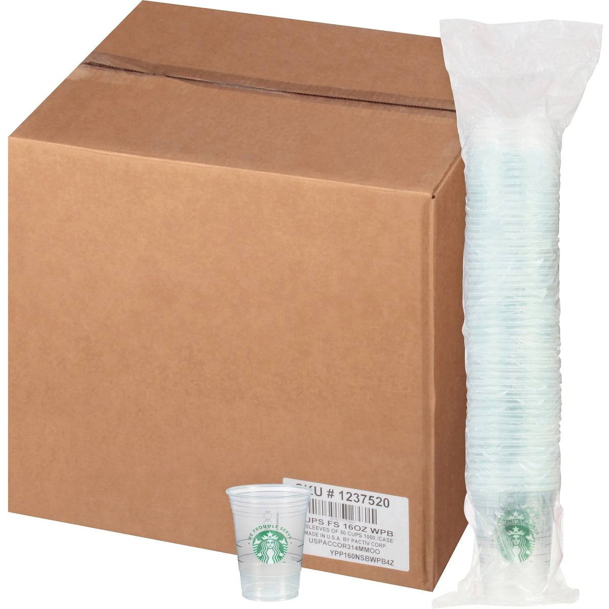 We Proudly Serve 16 oz Cold Cups - fl - Clear Green - Polypropylene - Drink - 1000 / Carton
