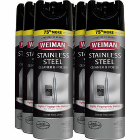 Weiman Stainless Steel Cleaner/Polish - Streak-Free 17 oz - 6/Carton - Specialty Cleaners
