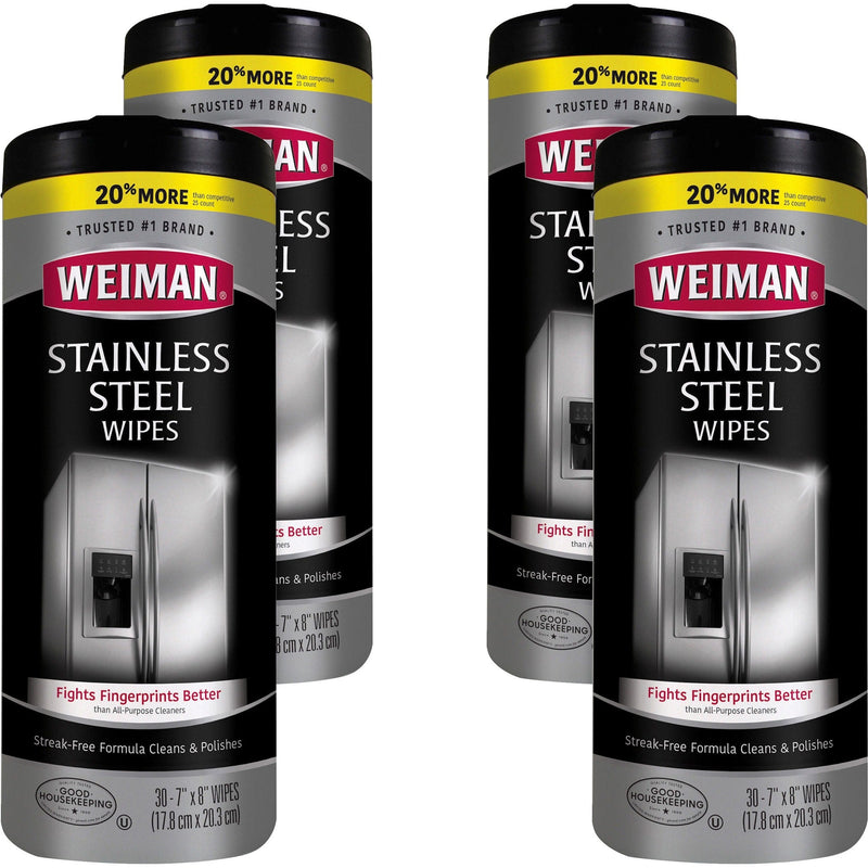 Weiman Stainless Steel Wipes: Streak-Free Fingerprint & Dust Resistant - Cleaning Wipes