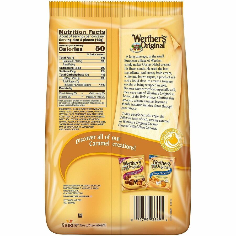 Werther's Original Caramel Hard Candies - Rear