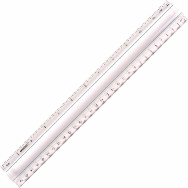 Westcott 12’’ Clear Magnifying Ruler - Data Processing Tool - Rulers