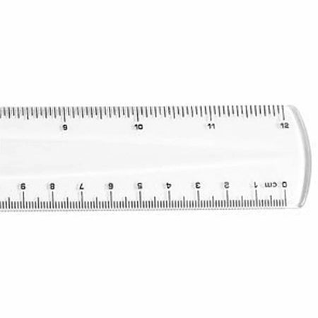 Westcott 12’’ Shatterproof Ruler - Clear Plastic - Imperial & Metric - 1/16 Graduations - Rulers