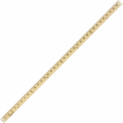 Westcott 36’’ Wood Yardstick - 1/8’’ Graduations - Imperial System - Blue - Rulers