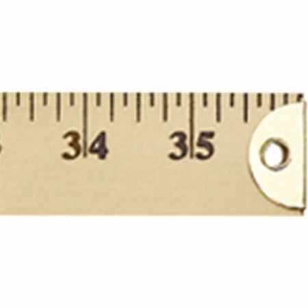 Westcott 36’’ Wood Yardstick - 1/8’’ Graduations - Imperial System - Blue - Rulers