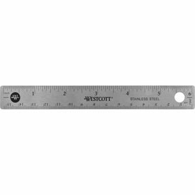 Westcott 6’’ Stainless Steel Rulers - Precise Metric & Imperial Measurements