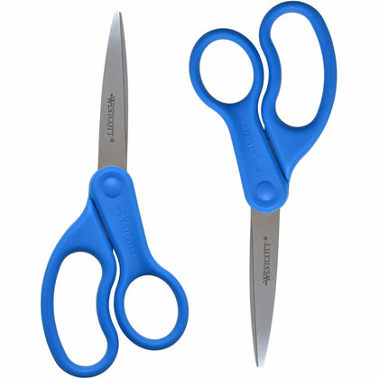 Westcott 8’’ All Purpose Scissors - Stainless Steel Blue - 2 Pack