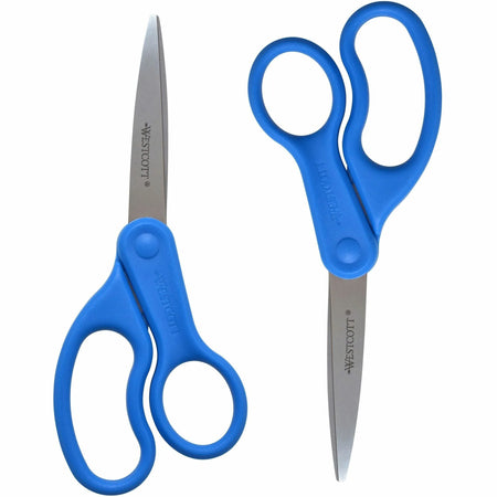 Westcott 8’’ All Purpose Scissors - Stainless Steel Blue - 2 Pack
