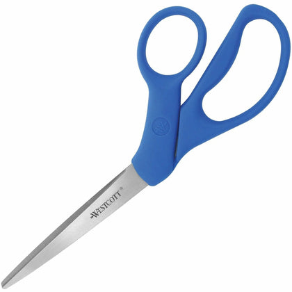 Westcott 8’’ Bent All Purpose Scissors - Stainless Steel - Pointed Tip