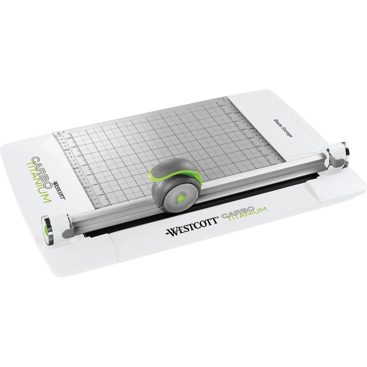 Westcott CarboTitanium Rotary Trimmer: 12’’ Cutting Length Multi-position Push Button - Paper Trimmers & Accessories