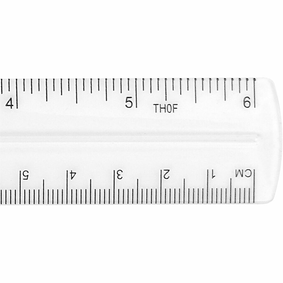 Westcott Clear Plastic Ruler - Right