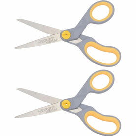Westcott Glide Scissors: 8’’ Titanium-Bonded Soft Handle Straight Blades - Scissors