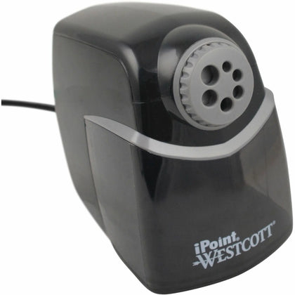 Westcott iPoint Heavy-Duty School Sharpener - Helical Blade - Gray/Black - 7.8’’ x 5.8’’ - Sharpeners