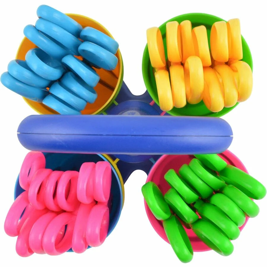 Westcott Kids Anti-Microbial Blunt Scissors Caddy - 24 Pieces 5’’ - Stainless Steel - Kid