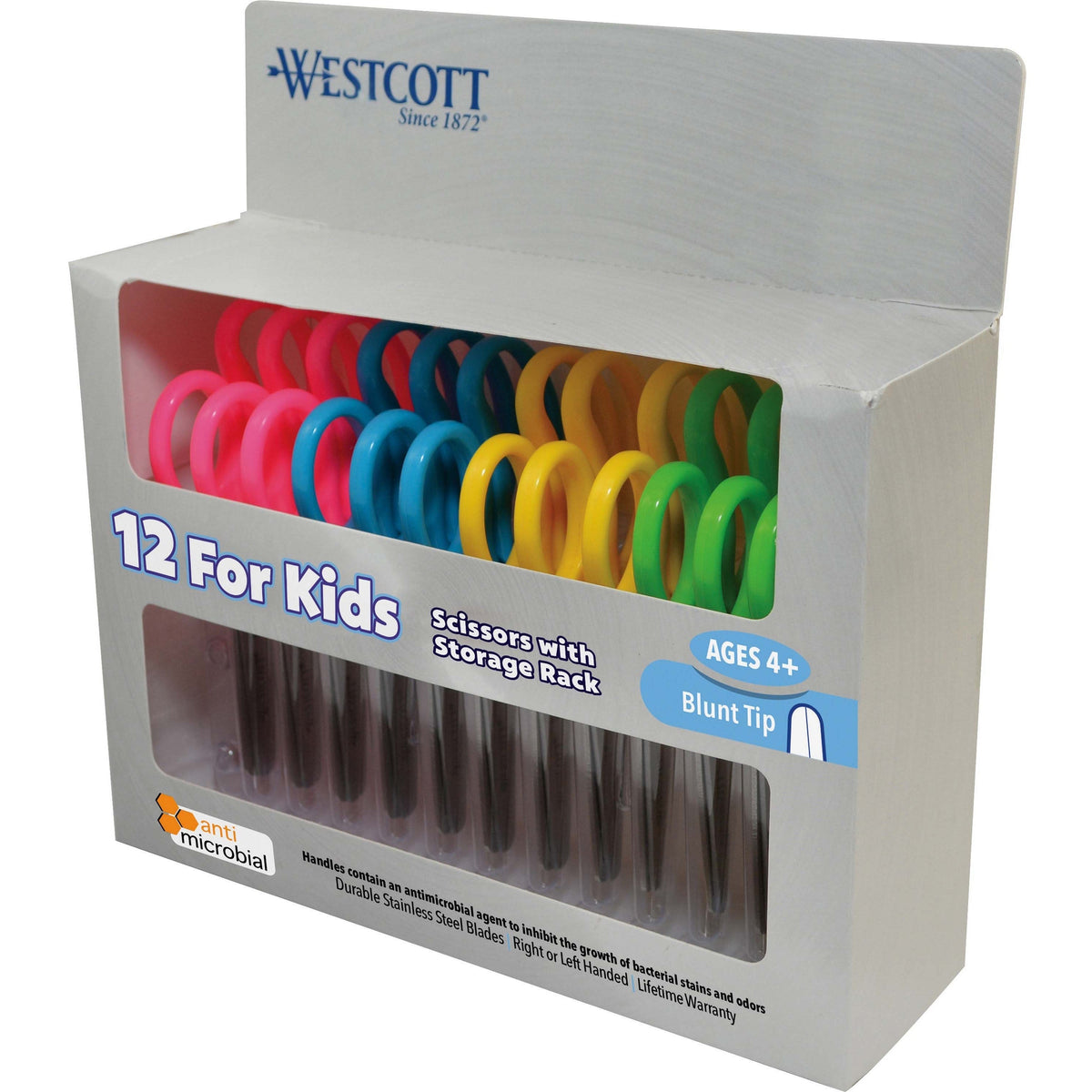 Westcott Kids Blunt Scissors - Antimicrobial Stainless Steel - 5’’ Length - Kid