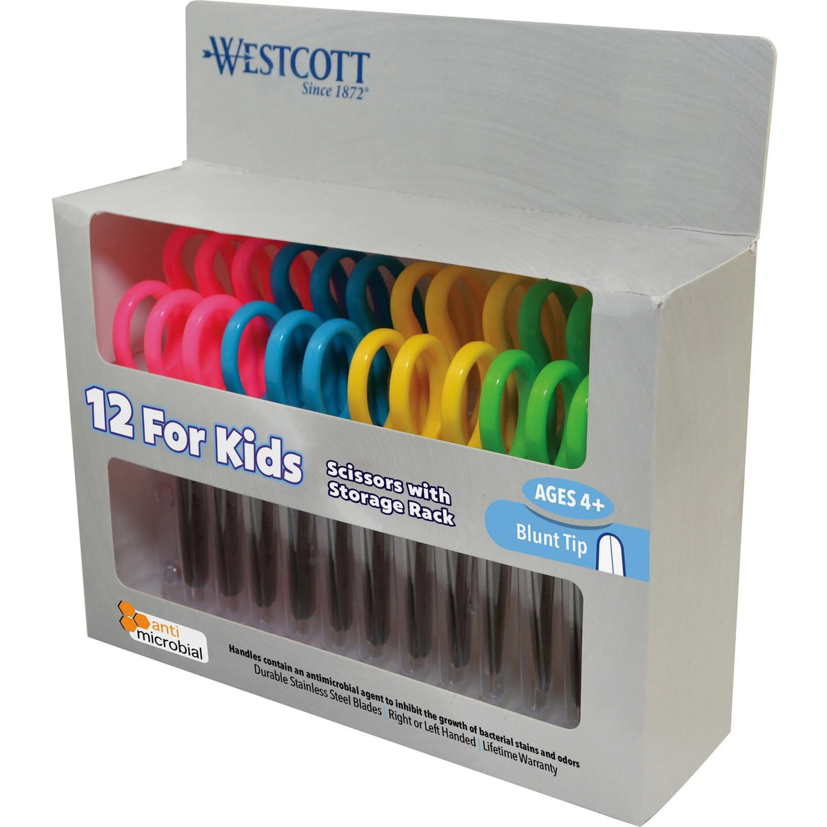 Westcott Kids Blunt Scissors - Antimicrobial Stainless Steel - 5’’ Length - Kid