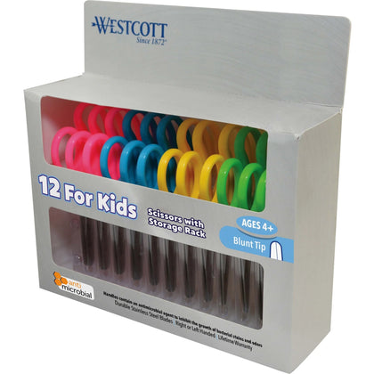 Westcott Kids Blunt Scissors - Antimicrobial Stainless Steel - 5’’ Length - Kid