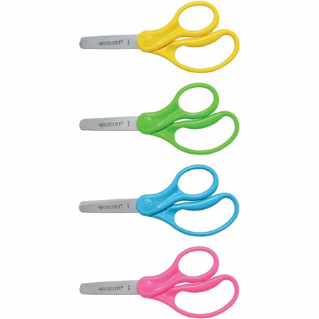 Westcott Kids Blunt Tip Scissors: 5’’ Stainless Steel Assorted Color - 1 Each - Kid Scissors