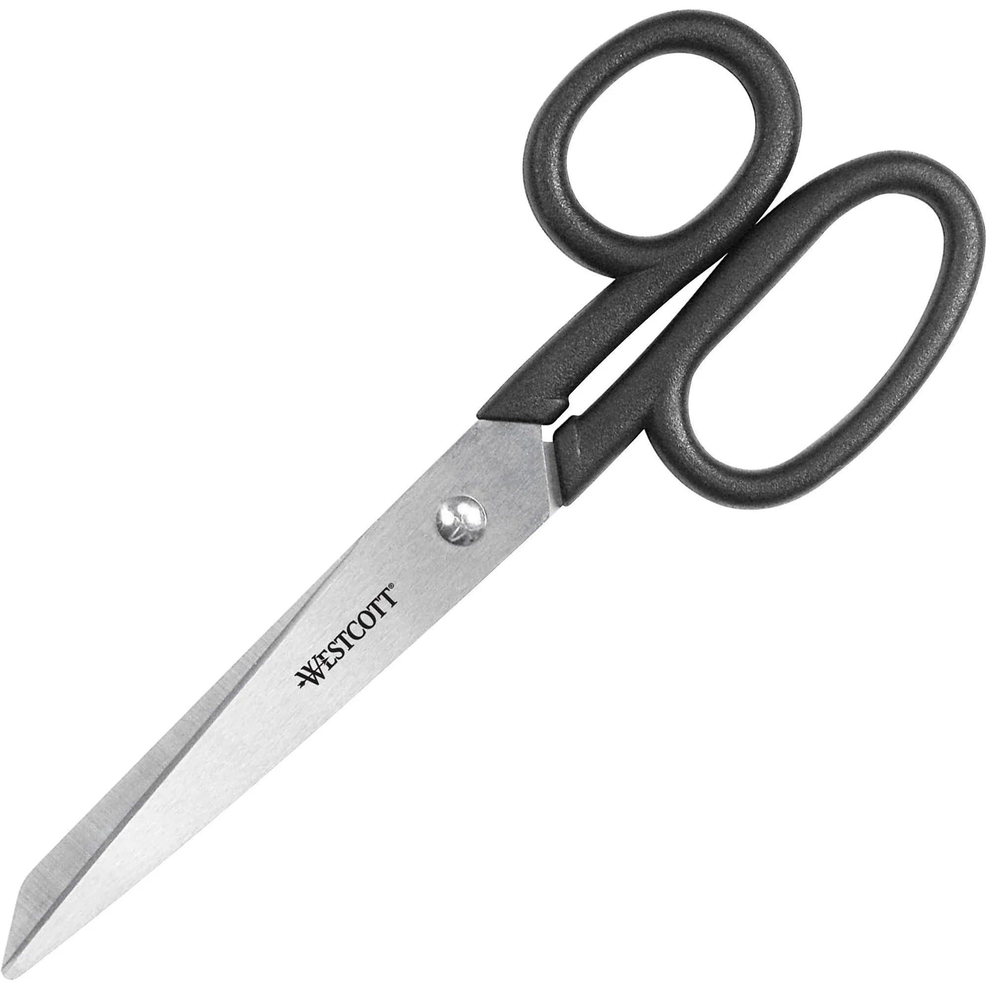Westcott Kleencut 7’’ Straight Scissors - Stainless Steel - Black