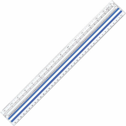 Westcott Magnifying Computer Printout Ruler - 15’’ Length - Clear Acrylic - Imperial/Metric - 1/16 Graduations - Rulers