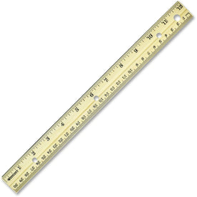 Westcott Metal Edge Wood Ruler - 12’’ English/Metric - 1/16 Graduations - Rulers