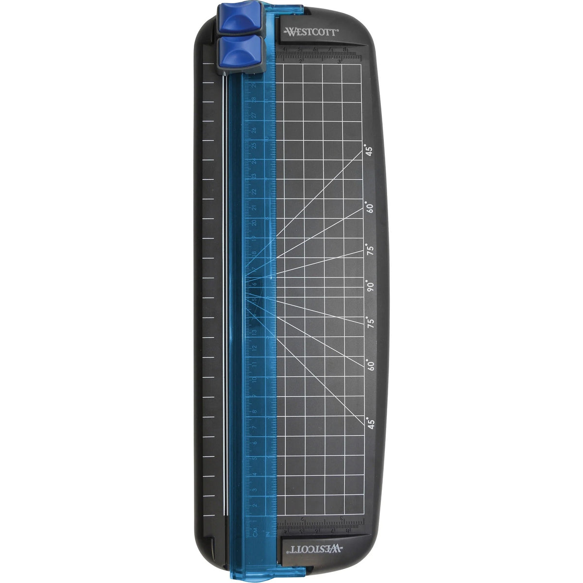 Westcott Personal Trimmer: 9’’ Cutting Length Spring-loaded Blade - Paper Trimmers & Accessories