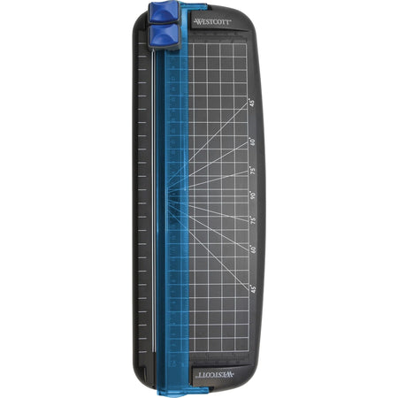 Westcott Personal Trimmer: 9’’ Cutting Length Spring-loaded Blade - Paper Trimmers & Accessories