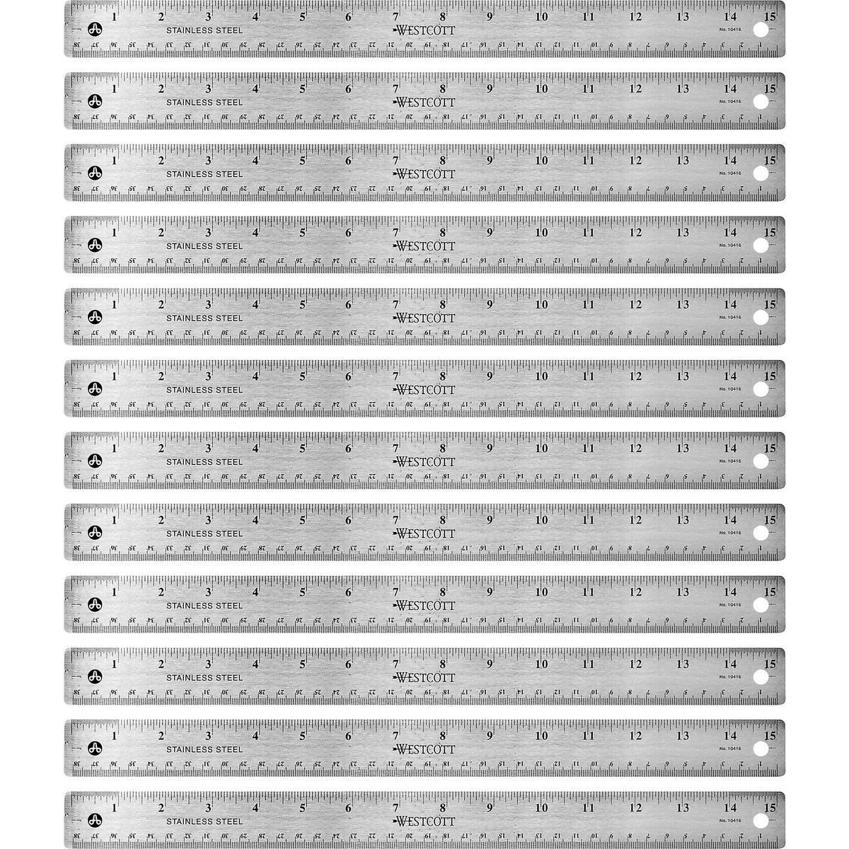 Westcott Stainless Steel Rulers - 2000
