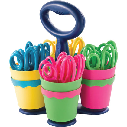 Westcott Teachers Scissors Caddy: 24 Blunt 5’’ Set - Kid