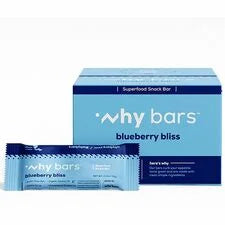 Why Bars Superfood Protein Snack Bars: Blueberry Bliss - Gluten-free Dairy-free Soy-free Non-GMO - 12 Pack - Snacks
