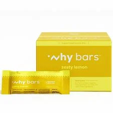 Why Bars Superfood Protein Snack - Zesty Lemon Flavor - 12 Pack - Snacks