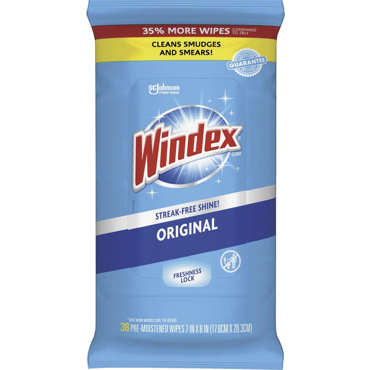 Windex Glass & Surface Wipes: Streak-Free Cleaning - 38 Pack - Wipes