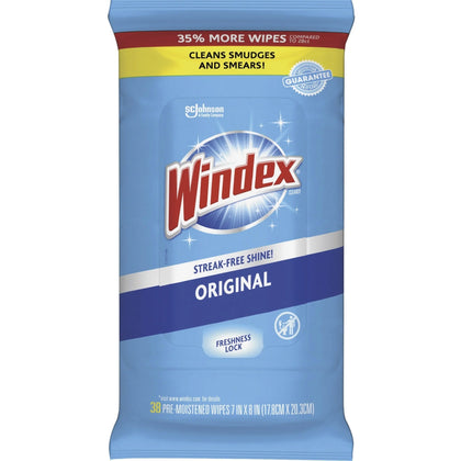 Windex Glass & Surface Wipes: Streak-Free Cleaning - 38 Pack - Wipes