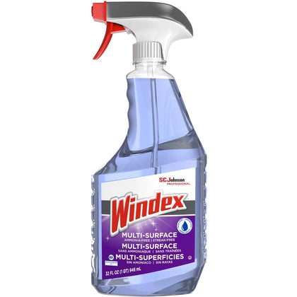 Windex® Non-Ammoniated Cleaner - Streak-Free 32 fl oz - Purple Trigger Bottle - Multipurpose Cleaners