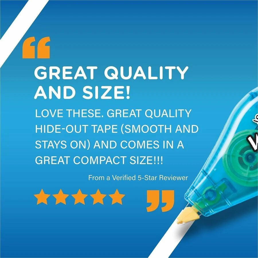 Wite-Out Mini Correction Tape: Smooth Compact & Tear Resistant - 12 Pack - Supplies