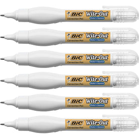 Wite-Out Shake n’ Squeeze Pens - Tip Applicator - 8 mL - White - Correction Supplies